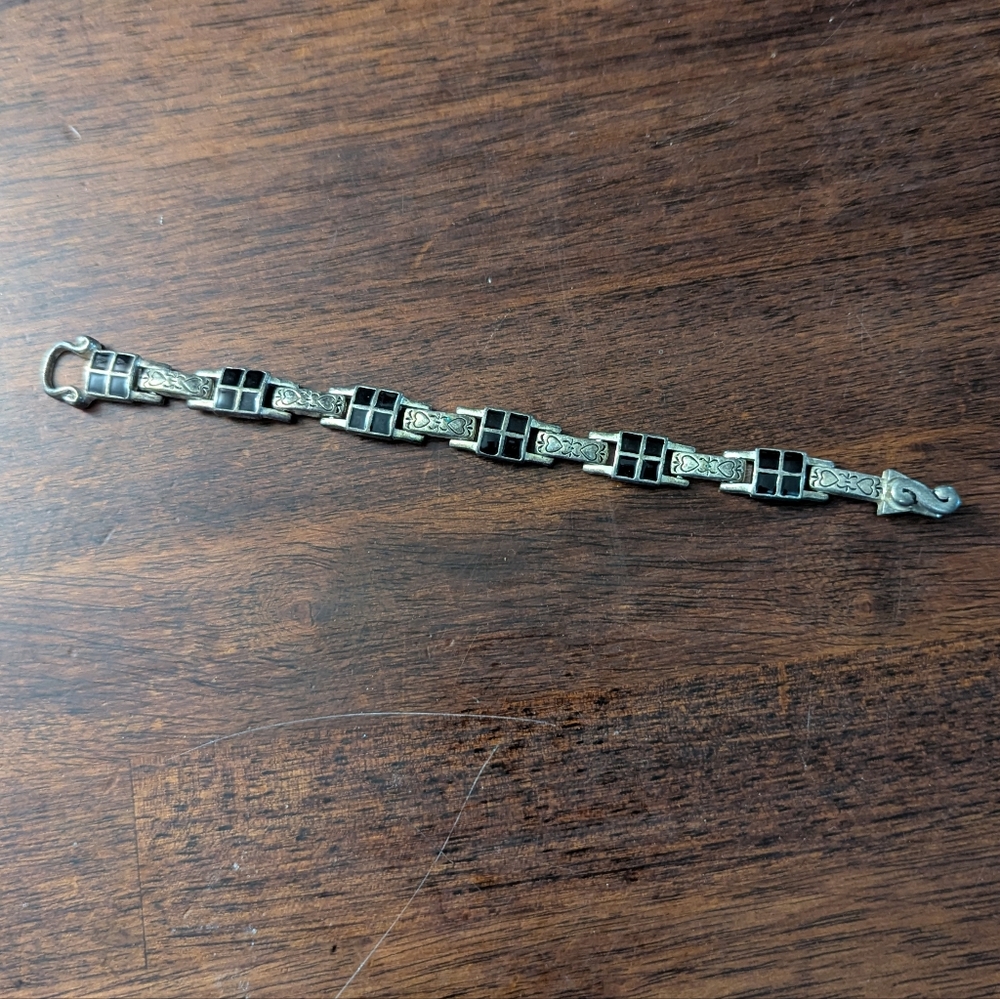 Vintage Silver and Black Bracelet